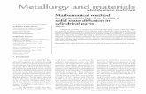 Metalurgia e materiais - SciELO · Metalurgia e materiais Mathematical method to characterize the inward solid state diffusion in cylindrical parts Abstract This work presents an