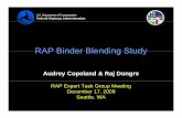 RAP Binder Blending StudyRAP Binder Blending … Binder Blending StudyRAP Binder Blending Study ... Vi i A t ith RAPVirgin Aggregate with RAP ... – Blending ma not be necessar …