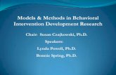 Models & Methods in Behavioral Intervention Development ... Czajkowski.pdf · Models & Methods in Behavioral Intervention Development Research ... knowledge about human behavior,