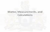 Matter, Measurements, and Calculations - SCH3UKING - …€¦ ·  · 2014-09-05Matter, Measurements, and Calculations . ... Physical Properties of Matter Intensive - Properties that