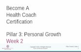 Become A Health Coach Certification Pillar 3: Personal …€¦ ·  · 2016-05-04• Discover why working on money is crucial for your success as a health coach. ... Its also a major