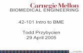 42-101 Intro to BME Todd Przybycien 29 April 2005 BME S… · 42-101 Intro to BME Todd Przybycien 29 April 2005 ... - blood rheology. BIOMEDICAL ENGINEERING ... Intro BME S05 end