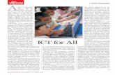 ICT for All - ASEAN Foundation · bodia, Myanmar, and Laos have also sent their representatives to participate. ASEAN youth are now able ... various ICT activities, the ASEAN Foun-