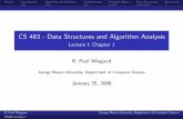 CS 483 - Data Structures and Algorithm Analysis - …pwiegand/cs483-Spring06/lecturenotes/cs483-l1...Outline Introduction Algorithms & Problems Fundamentals Problem Types Data Structures