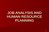 JOB ANALYSIS AND HUMAN RESOURCE PLANNINGpersonal.kent.edu/~mhogue/HRM4.ppt · PPT file · Web view · 2005-01-18JOB ANALYSIS AND HUMAN RESOURCE PLANNING Job Analysis: A Basic Human