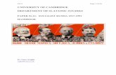 UNIVERSITY OF CAMBRIDGE DEPARTMENT OF SLAVONIC STUDIES · UNIVERSITY OF CAMBRIDGE DEPARTMENT OF SLAVONIC STUDIES ... introduction to and overview of the ... have repudiated Stalin,