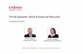 Third-Quarter 2010 Financial Results - Unisys available on Janet Haugen Chief Financial Officer Ed Coleman Chairman & CEO Third-Quarter 2010 Financial Results October 26, 2010 Disclaimer