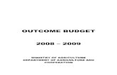 OUTCOME BUDGET 2002008 88 8 –––– 2009 2009 2009agricoop.nic.in/sites/default/files/TITLE PAGE.pdf · OUTCOME BUDGET OUTCOME BUDGET 2002008 88 8 –––– 2009 2009 2009