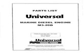PARTS LIST Unlvarsal - westerbeke.com manual/201009_m3_20b_parts.pdfparts list unlvarsal marine diesel engine m3-20b publication no. 201009 1st edition june 2001 westerbeke corporation'