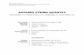 ARTEMIS STRING QUARTET - … · 2 | Princeton University Concerts ABOUT THE PROGRAM By Peter Laki ©2018 String Quartet No. 23 in F Major, K. 590 WOLFGANG AMADEUS MOZART (1756-1791)