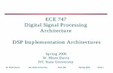 ECE 747 Digital Signal Processing Architecture DSP ...wdavis/doc/ece747spr06_1_1up.pdf · Digital Signal Processing Architecture DSP Implementation Architectures ... in a GP processor