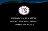 2011 NATIONAL MINE RESCUE, FIRST AID, BENCH AND …€¦ · FIRST AID, BENCH AND PRESHIFT. ... Secretary of Labor Medallion – MSHA. ... Secretary of Labor Medallion – MSHA. Trophy