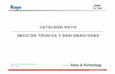 CATÁLOGO KOYO SECCIÓN TÉCNICA Y …trafomotor.com/wp-content/uploads/2012/08/9-Catálogo-y-Designacio... · jtekt europe bearings Índice 2 1. catÁlogo – secciÓn tÉcnica: