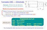 Torneado CNC - Cilindrado - fi.mdp.edu.ar · Torneado CNC - Cilindrado Modos de programación posibles Ejemplo: Reducción de diámetro ... (Análogo al procedimiento manual en un