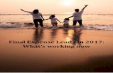 Final Expense Leads In 2017: What’s working nowfexexclusive.com/FinalExpenseReport.pdf · selling final expense leads as of the date of this article, ... Second, do your best to