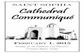 Saint Sophia Cathedral Communiqué · Saint Sophia Cathedral Communiqué ... Recording Secretary; Jeanine Hanna, ... Dr. Sr. Vassa Larin has lived the Orthodox monastic life for