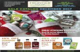 SALE CATALOG December 2017 - Frontier Co-opdaddy.frontiercoop.com/documents/FrontierMonthlySale...SALE CATALOG December 2017 C Free shipping on orders $250 or more C Over 10,000 natural