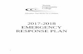2017-2018 EMERGENCY RESPONSE PLAN - Tunxis Community College · Active Shooter 17 ... Emergency Response Plan Feedback 20 ... The college has two campus safety videos from the Center