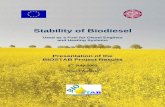 Stability of Biodiesel - Francisco Josephinum of Biodiesel Used as a Fuel for Diesel Engines and Heating Systems Presentation of the BIOSTAB Project Results 3rd July 2003 Graz / Austria