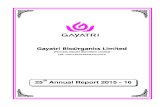 Gayatri BioOrganics Limited GB-2015-16.pdf · Gayatri BioOrganics Limited (Formerly Gayatri Starchkem Limited) CIN: L24110TG1991PLC013512 25th Annual Report 2015 - 16 1 1 1 1