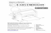CarveWright manual C SN 999 with LHR before obtaining any warranty service. MAKING A WARRANTY CLAIM: To process a warranty claim on this product please call the LHR customer service