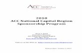 2018 ACC National Capital Region Sponsorship Program · 2018 ACC National Capital Region Sponsorship Program Ilene G. Reid Executive Director ACC National Capital Region 301-881-3018