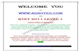 (SOLVED PAPER) RTET 2011QUESTION PAPER, …solved paper) rtet 2011question paper, .pdf, rtet 2011sample ... test, rtet 2011solved papers, rtet 2011answer key, rtet ... 2. omr . answer