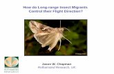 How do Long-range Insect Migrants Control their Flight ... · How do Long-range Insect Migrants . Control their Flight Direction? ... Desert Locust. North Africa: 10. 9 –10. 11.