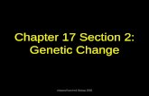 Chapter 17 Section 2: Genetic Change - Quia · Chapter 17 Section 2: Genetic Change Key ... unless at least one of five forces acts upon ... Adapted from Holt Biology 2008 Chapter