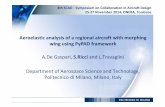 Aeroelastic analysis of a regional aircraft with morphing ...w3.onera.fr/ceas-tcad2014/sites/w3.onera.fr.ceas-tcad2014/files/07... · 4th SCAD ‐Symposium on Collaboration in Aircraft