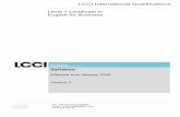 LCCI International Qualifications Level 1 Certificate in ... for Business Level 1 April... · LCCI International Qualifications ... The LCCI IQ Level 2 Certificate in ... Successful