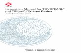 Instruction Manual -- Packing and Use Guide for … Library/TBL... · Instruction Manual For more info visit 3 Introduction TOYOPEARL chromatographic resins are macroporous polymeric