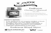 ¥ Endeavor (380) Manual - lopistoves.com · Endeavor Owner’s Manual - May, 2001 - ¥ Residential Freestanding Stove ¥ Mobile-Home Freestanding Stove ¥ Alcove Approved SAFETY