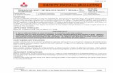 SAFETY RECALL BULLETIN - Mitsupartsworld Recall/SR08003.pdf · Page 1 of 16 SAFETY RECALL BULLETIN FILE UNDER: SAFETY RECALL BULLETINS, in the Dealer Service Information Binder (3306)