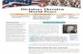 Dictators Threaten World Peace - Dearborn Public Schools · Dictators Threaten World Peace ... Chapter 11, p. 400.) The peace settlement had not fulﬁlled ... Hitler quickly dismantled