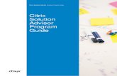 Citrix Solution Advisor Program Guide Citrix Solution Advisor Americas Program Guide ... The Citrix Solution Advisor program has the following membership levels: ... • Citrix CloudBridge
