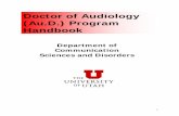 Audiology Program Handbook - College of Healthhealth.utah.edu/communication-sciences-disorders/docs/forms...ASHA Praxis Exam – Information ... and a sample of scholarly writing will