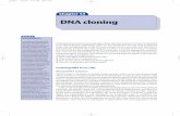 DNA cloning - Wiley-Blackwell · DNA cloning Cloning is the ... Most plasmids exist in the cytoplasm of ... Table 14.1 Characteristics of the three types of restriction–modiﬁcation