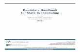 Candidate Handbook for State Credentialing - NBCC · Candidate Handbook for State Credentialing . for the. ... The National Board for Certified Counselors (NBCC) is internationally