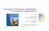 Concepts, Techniques, and Models of Computer Programmingpvr/BCStalk.pdf · Concepts, Techniques, and Models of Computer Programming Dec. 9, ... tool, or design ... that will lead