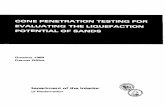 Report No. REC-ERC-87-9, 'Cone Penetration Testing for ... · CONE PENETRATION TESTING FOR EVALUATING THE LIQUEFACTION POTENTIAL OF SANDS bv Robert R. Carter May 1988 Geotechnical