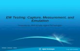 EW Testing: Capture, Measurement, and Emulation · EW Testing: Capture, Measurement, and Emulation Presented by: ...  . Title: