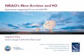 NRAO’s New Archive and VO - Ivoawiki.ivoa.net/internal/IVOA/InteropOct2016Apps/NRAO_New_Archive... · Atacama Large Millimeter/submillimeter Array Karl G. Jansky Very Large Array