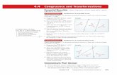 4.4 Congruence and Transformations - Demarest · Section 4.4 Congruence and Transformations 199 ... 1. COMPLETE THE SENTENCE Two geometric " gures are _____ if and only if there is