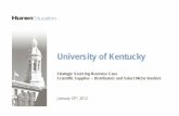 University of Kentucky€¦ ·  · 2012-02-03University of Kentucky is re sponsible for dry ice, fuel ... MILLIPORE 210 4% PROMEGA CORPORATION 40 4% Fisher Top 10 ... products made