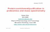 Protein enrichment/purification in proteomics and mass ... · Protein enrichment/purification in proteomics and mass spectrometry! ... Isoelectric focusing ... why do we not want