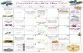 may parents 2017 - For Kids Sake Early Learning Center€¦ · the week* M others. Poob party Calendar May 2017 ... 22 Show S Shatte the 29 Happy Tue Show S ... Kinder Pre- $5 Shots