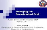 Managing the Decarbonized Grid - McCombs School of …/media/Files/MSB/AEC/Panel 3_W… · Managing the Decarbonized Grid ... Inertia of machines electromechanically coupled to system