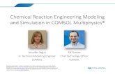 Chemical Reaction Engineering Modeling and Simulation … · Chemical Reaction Engineering Modeling and Simulation in COMSOL ... if a simplified space-dependent model is used for