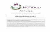 Minutes - Shire of Nannup · Ordinary Council Meeting Minutes: 22 February 2018 i ... That the Minutes of the Warren Blackwood Alliance of Councils ... Adam Street, Nannup